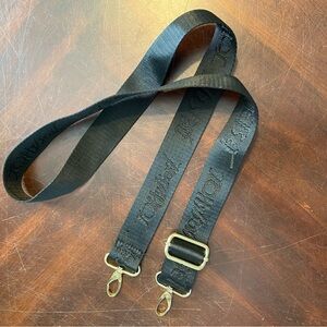 Betsey Johnson Black Strap with Gold Hardware